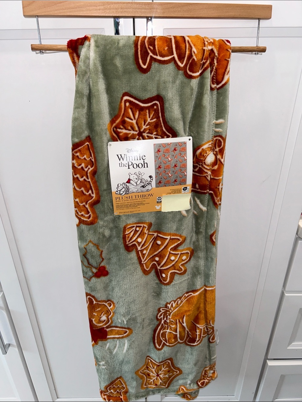 Disney Winnie the Pooh Gingerbread Plush Throw Blanket 50”x70”